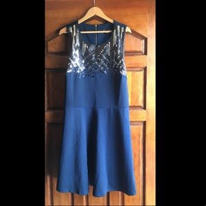 blue party dress